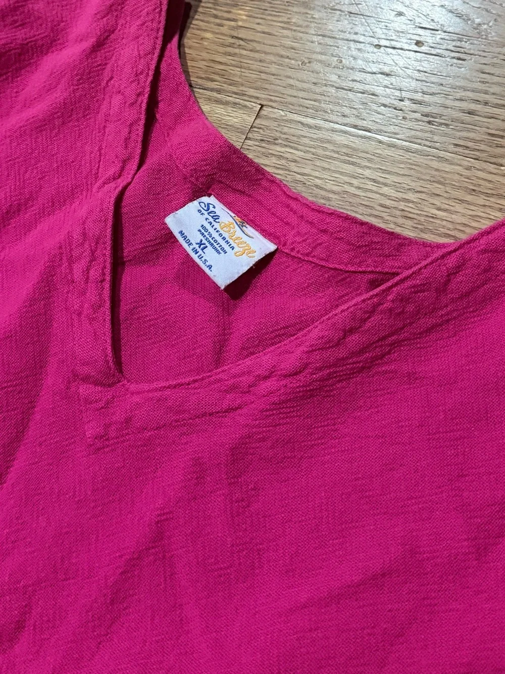 Breeze of California Pink Fringe Tunic Top Summer Boho Size XL